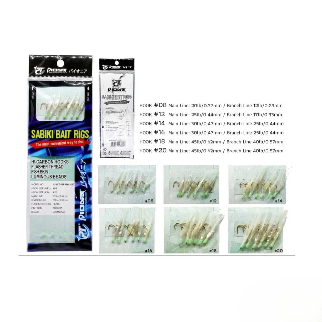 Pioneer Sabiki Bait Rigs 938xb-pearl Gt