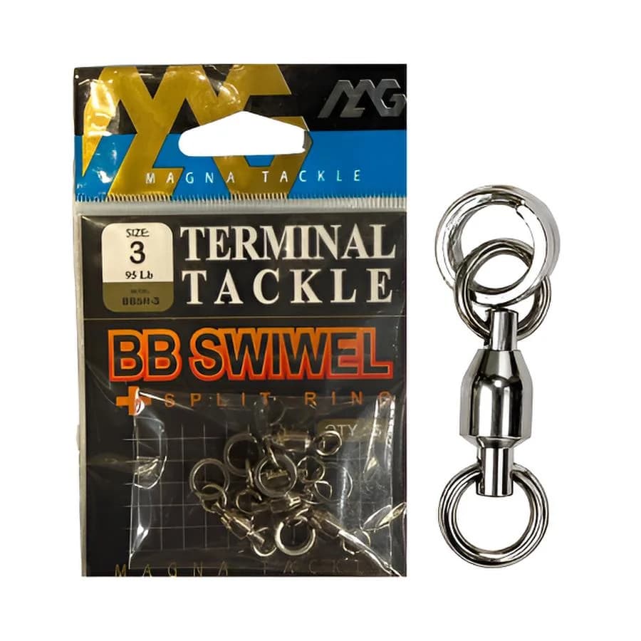 MG TERMINAL TACKLE BB SWIVEL+SPLIT RING